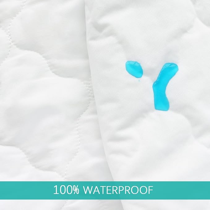 Mini Crib Mattress Protector 38" x 24" Sheets Fitted Waterproof Mini Crib - Image 5