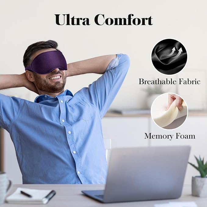 Fygrip 3D Eye Mask Sleep Mask for Men & Women, 100% Pressure-Free & Light - Image 4