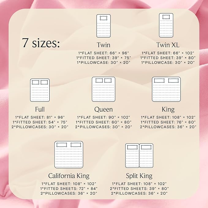 LuxClub 3 PC Twin XL Sheet Set, Deep Pockets Wrinkle Free Cooling Bed Sheets - Image 4