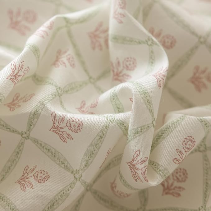 mixinni Red Floral Duvet Cover Set Queen Size - Image 5