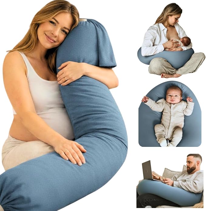 Cuddo Baby Pregnancy Pillow 5-in-1 |Adjustable Shape, Cooling Fabric| Beanbag by CuddoBaby