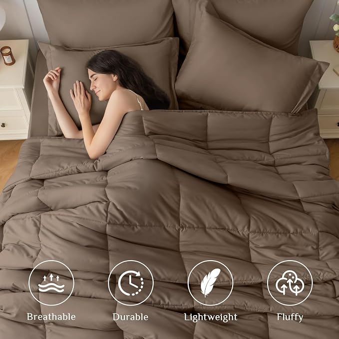 JOLLYVOGUE California King Comforter Set, Ultra-Soft Bed in a Bag Cal King Size - Image 2
