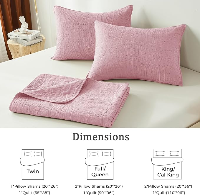 akkialla Full/Queen Quilt Set, Soft Microfiber Coverlet - Image 6
