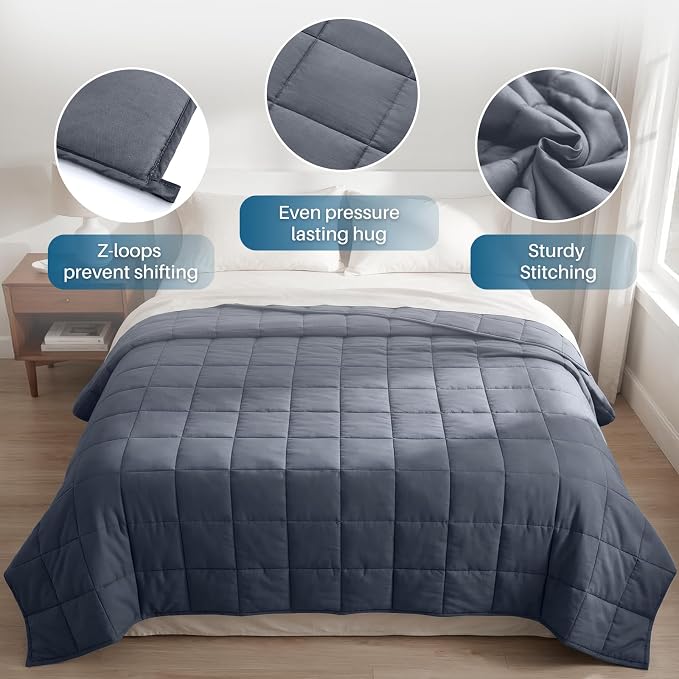 Weighted Idea Cooling Weighted Blanket Queen Size 25lbs - Image 4