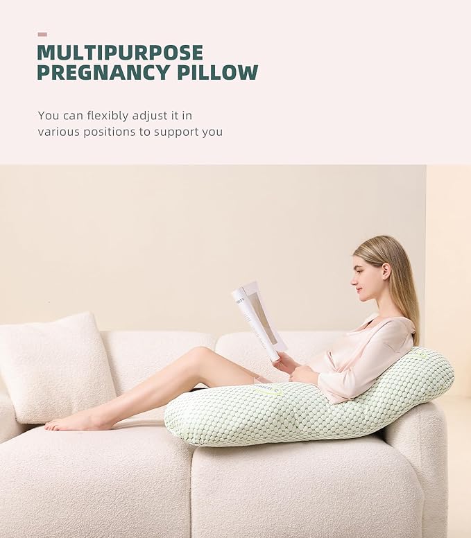 Oternal Pregnancy Pillow for Pregnant Women, Soft Pregnancy Body Pillow - Image 5