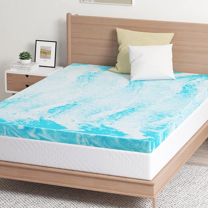 EGO Topper 2 Inch Queen Memory Foam Mattress Topper, Cooling Gel Foam Mattress - Image 7