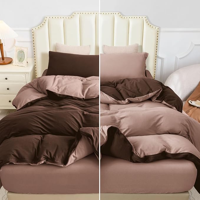 PURE ERA Jersey Knit Duvet Cover Set 100% T-Shirt Cotton Super Soft Comfy 3pc - Image 5