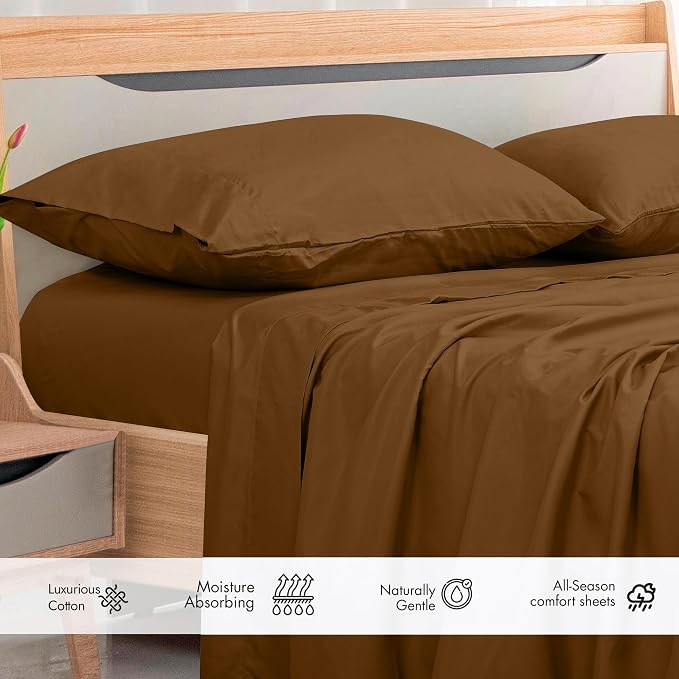Royale Linens 300 Thread Count 100% Long Staple Combed Cotton Flat Sheet - Image 3
