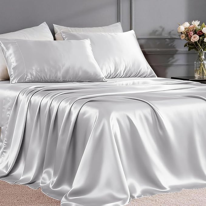 FreshCulture Satin Sheets Twin Size Bed Set by FreshCulture