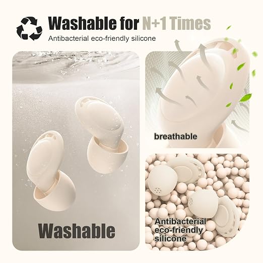 Ear Plugs for Sleeping Noise Reduction, Beinkap Reusable Earplugs Hearing - Image 4