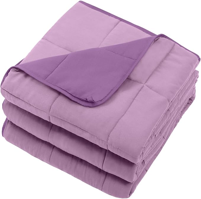 Purple Weighted Blanket for Adults 20lbs, King Size Cooling Heavy Throw Blanket - Image 7