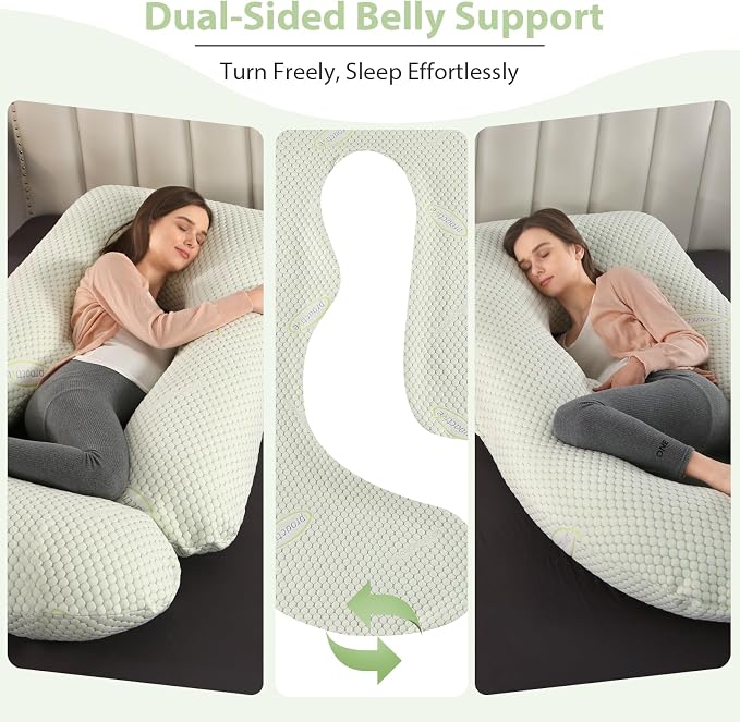 BATTOP Pregnancy Pillows for Sleeping- Full Body Maternity Pillow - Image 4