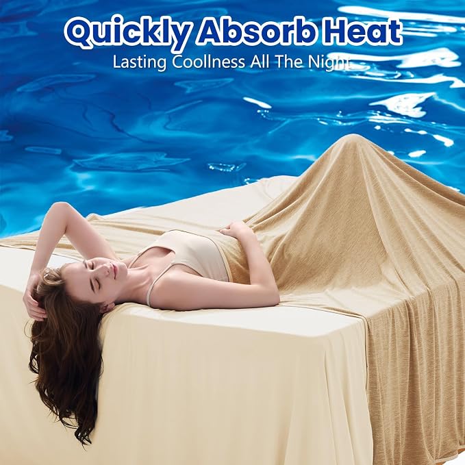 Topcee Cooling Blanket for Night Sweats Absorbs Heat to Keep Adults Cool on - Image 2