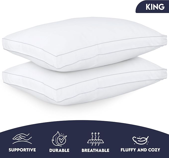 Utopia Bedding Bed Pillows for Sleeping King Size, Soft & Fluffy Pillow - Image 4