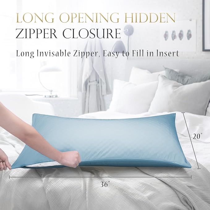 Cooling Crescent Curved Side Sleeper Pillowcase Cover, 20 * 36 Inches King Size - Image 5