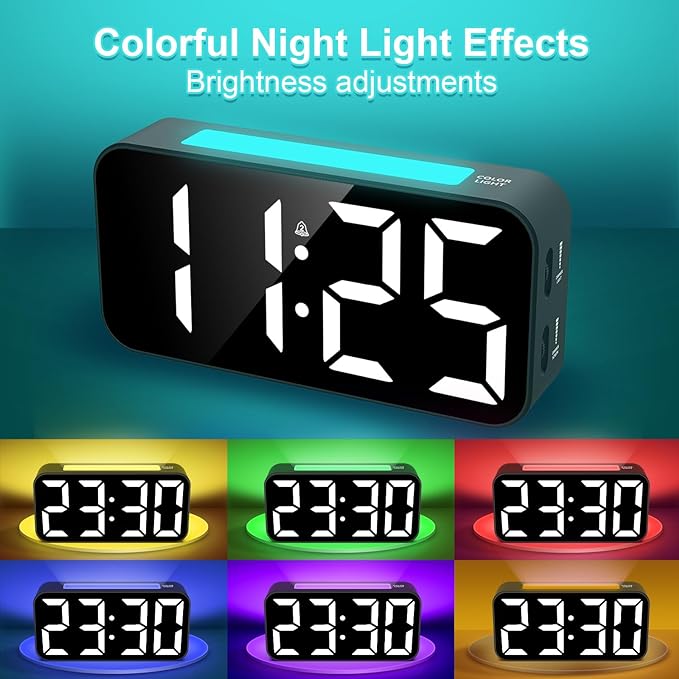 Topski Loud Alarm Clocks for Bedrooms Heavy Sleepers, Digital Clock - Image 2