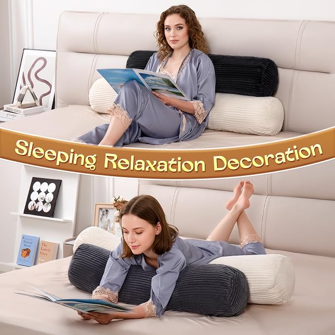 1 MIDDLE ONE Body Pillow for Adults, Long Bolster Pillow for Bed, Decorative - Image 6