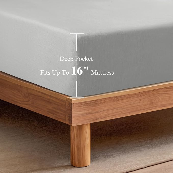 SONORO KATE 100% French Linen Fitted Sheet - Image 4