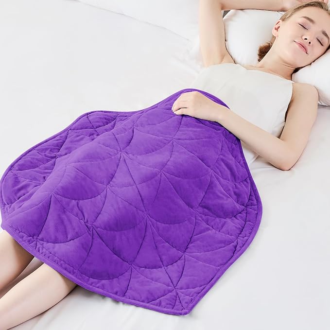 Weighted Lap Blanket 5 lbs for Adults, Luxury Soft Small Weighted Blanket by EazfyPro