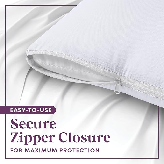 CirclesHome Wedge Pillow Cover 100% Cotton, Zippered Wedge Pillow Case Protector - Image 4