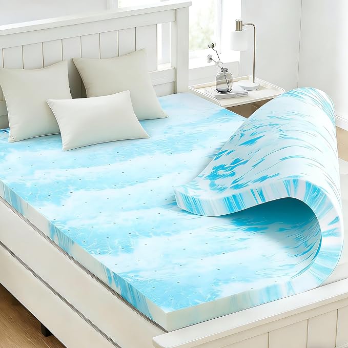 IULULU Cal King Size Mattress Topper, 4 Inch Gel Memory Foam Topper, Plush - Image 8