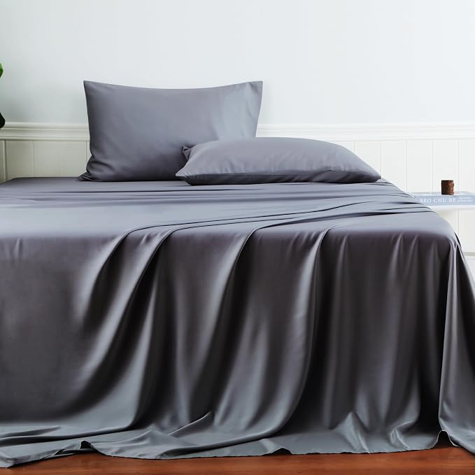 Bamboo Viscose Flat Sheets Only, Sateen Weave King Size Flat Sheet Only - Image 2