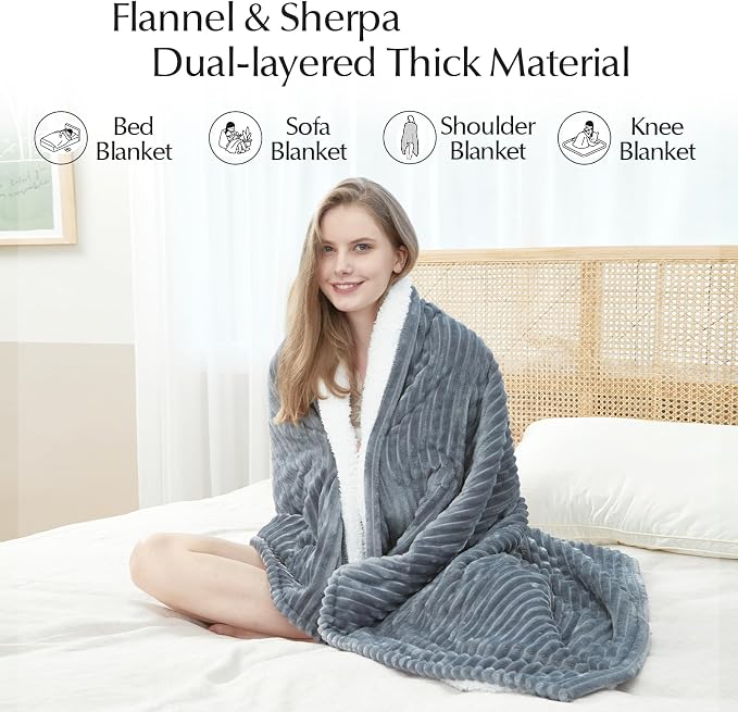 SNUGSUN Heated Blanket Throw Size, Soft and Cozy Electric Heating Blanket - Image 2