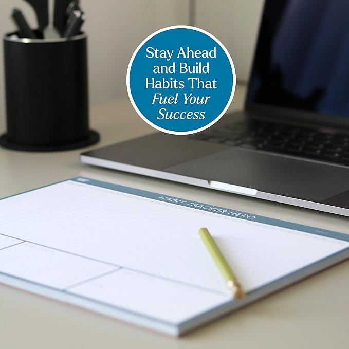 Habit Tracker Hero Desk Pad by Clear Mind Concepts® – 24 Monthly Undated - Image 5