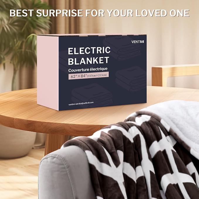 VENTIMI Electric Blanket Heated Throw, Fast Heating Blankets - Image 8