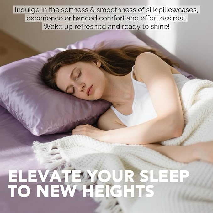 Ravmix Silk Pillow Cases with Zipper, 21momme Mulberry Silk Pillowcase - Image 4