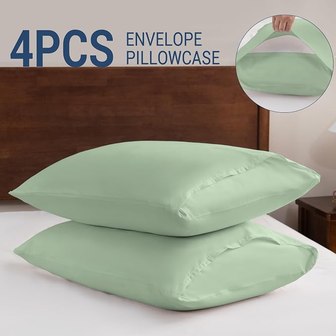 Pillowcases Standard 4 Pack, 20x26 Pillow Cases - Image 5