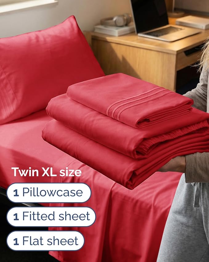Twin XL Size 3 Piece Sheet Set - Image 3