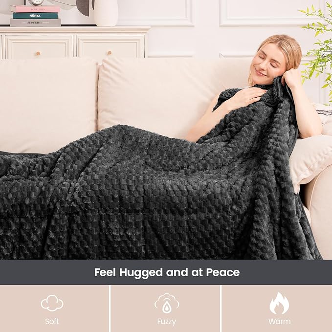 Super Soft Luxury Fleece Sherpa Weighted Blanket 15lbs - Image 4