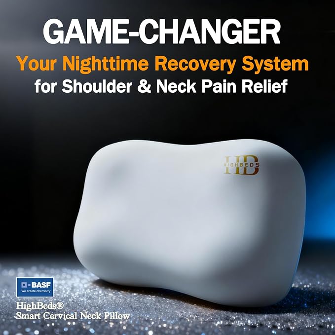 HighBeds Cervical Neck Pillow for Neck Pain Relief- Memory Foam Pillow for Side - Image 2