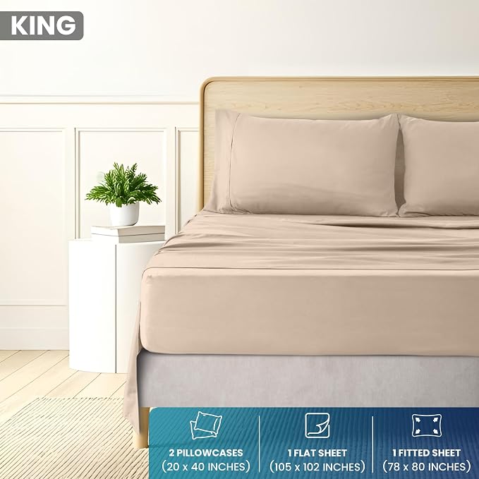 Utopia Bedding King Size 4 Piece Sheet Set - Image 2