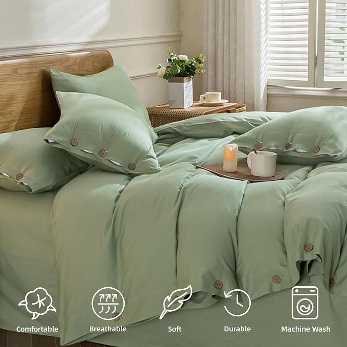 JELLYMONI Cotton Duvet Cover Cal King Size - Image 4