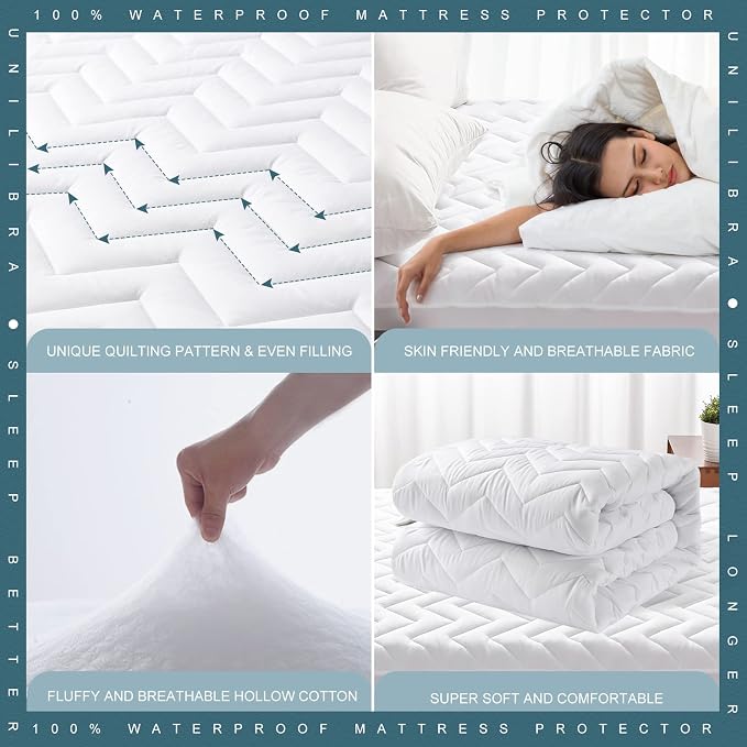 Twin XL Size Waterproof Mattress Protector Quilted, Breathable Ultra-Soft - Image 5