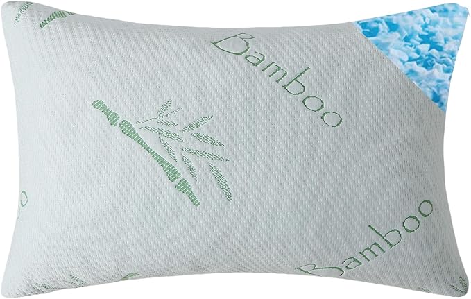 Shredded Memory Foam Pillows Set of 1, Cooling Zippered Breathable Memory Foam by HOXXME
