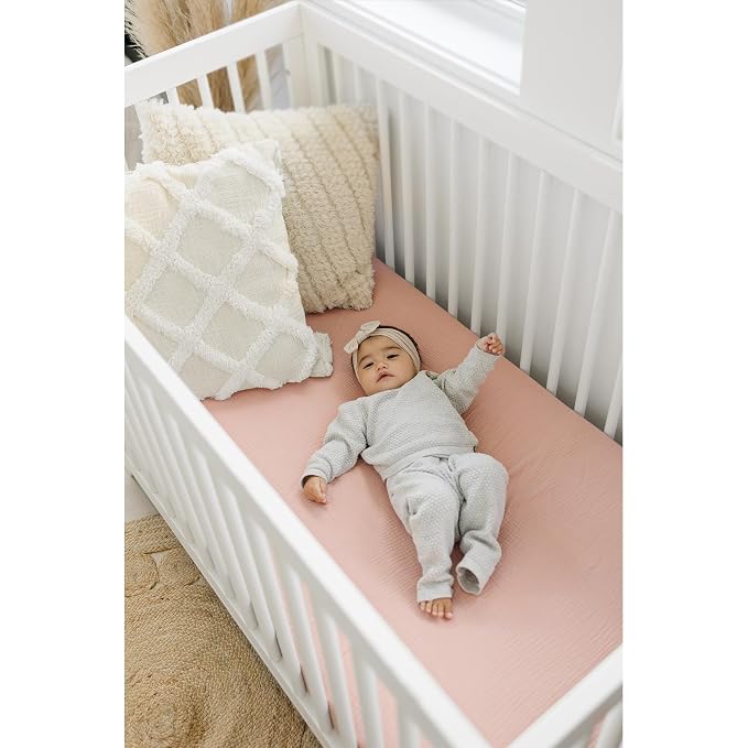 Konssy Muslin Crib Sheets for Girl Boy - Image 3