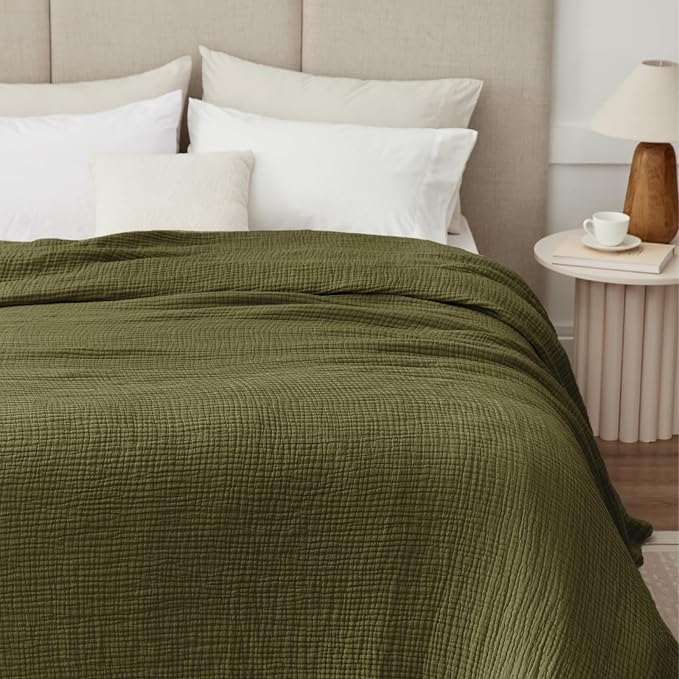 100% Cotton Muslin Blanket Twin 60" x 80", Breathable and Lightweight Cotton - Image 7