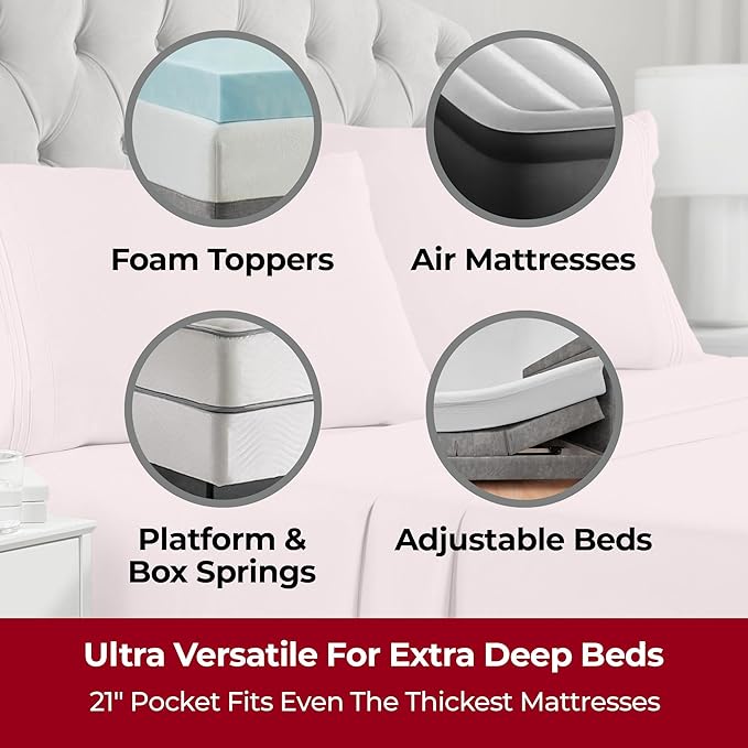 Mellanni Extra Deep King Sheets - Image 2