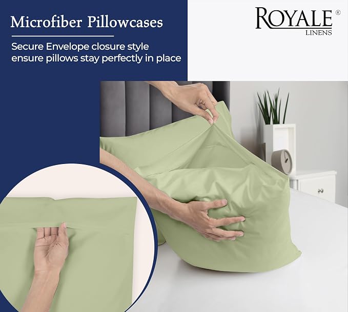 Royale Linens Queen Pillowcase Set of 2 - Image 5