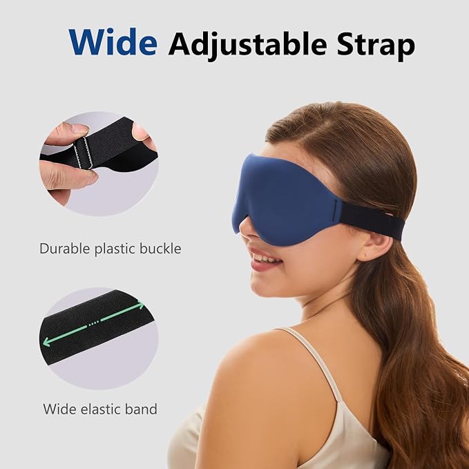 ALASKA BEAR 100% Blackout Sleep Mask Most Comfortable Contoured Eye Cups and - Image 5