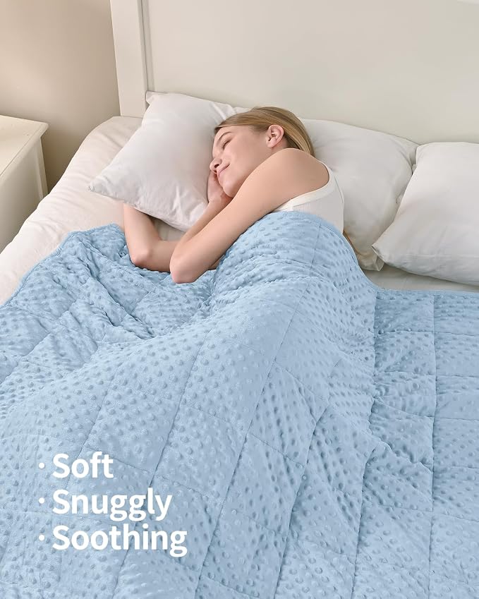 Mr. Sandman Weighted Blanket for Adults Queen Size 15 lbs, Soft Cooling Heavy - Image 6