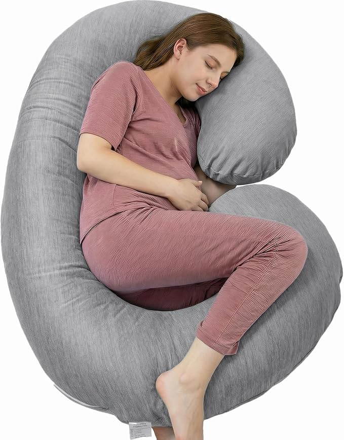1 MIDDLE ONE Pregnancy Pillow, C Shaped Full Body Pillow by 1MIDDLEONE