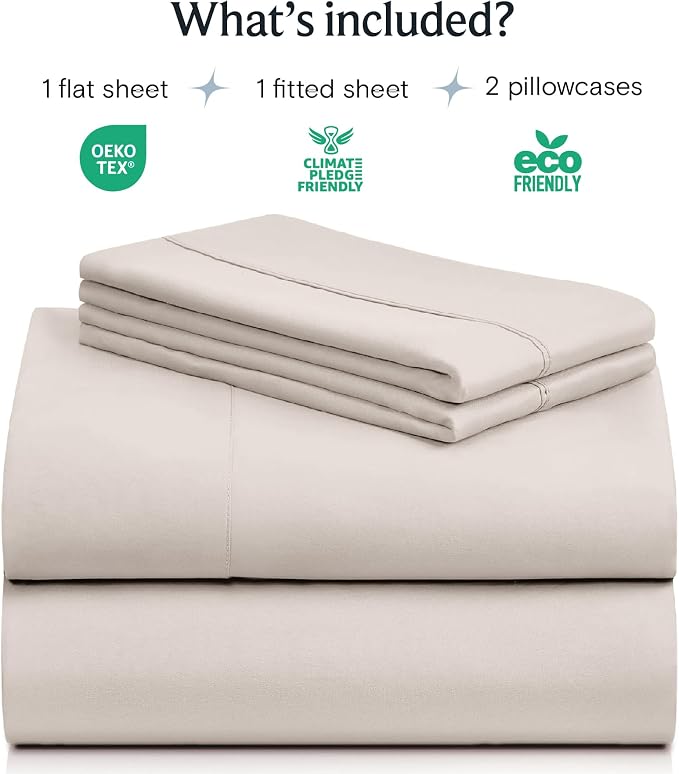 LuxClub 4 PC Sheet Set Bed Sheets Deep Pockets 16" Eco Friendly Wrinkle Free - Image 2