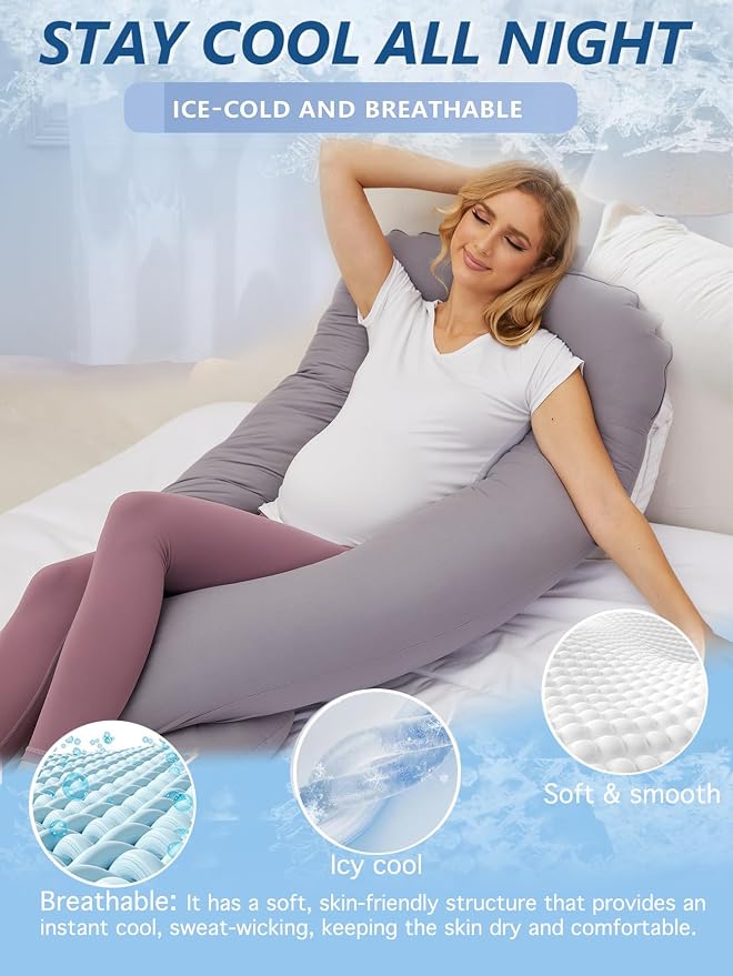 Pregnancy Pillow for Sleeping, U Shaped Maternity Pillow - Image 4