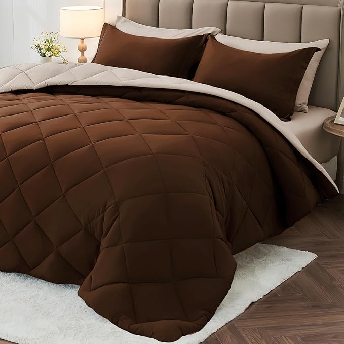 MUXHOMO 5 Pieces Twin Comforter Set, Reversible Bed in a Bag Twin Size by MUXHOMO