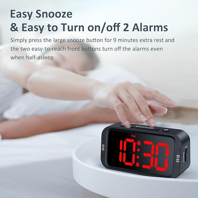 Odokee Digital Dual Alarm Clock - Image 6