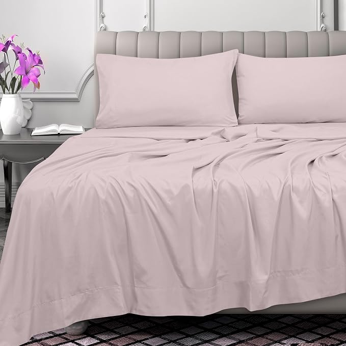 Royale Linens 300 Thread Count 100% Long Staple Combed Cotton Flat Sheet - Image 2